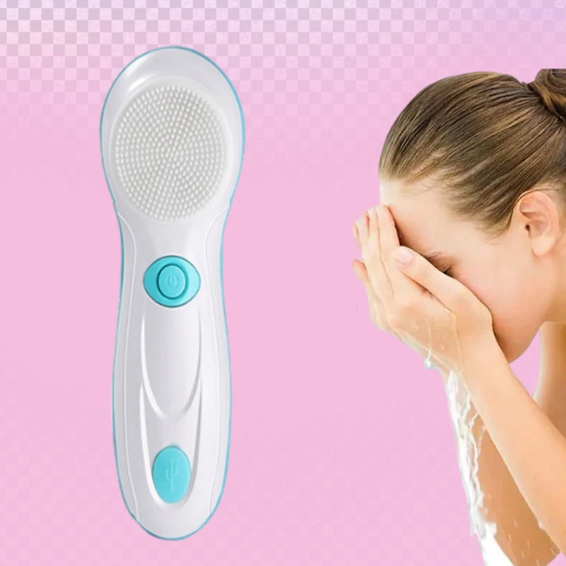 4 IN 1 Face Cleansing Brush Electric Facial Cleaner Wash Machine Spa Skin Care Massager Blackhead Cleaning Facial Cleanser Tools