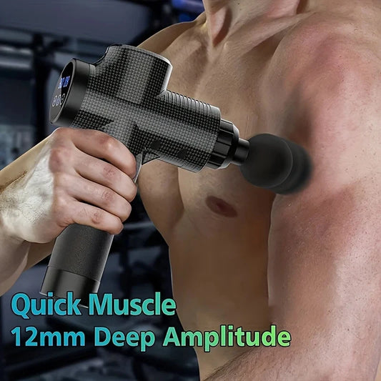 Fascia Gun Professional Fascia Gun Muscle Massager LCD Intelligent Variable Speed Vibration Electric Fascia Gun