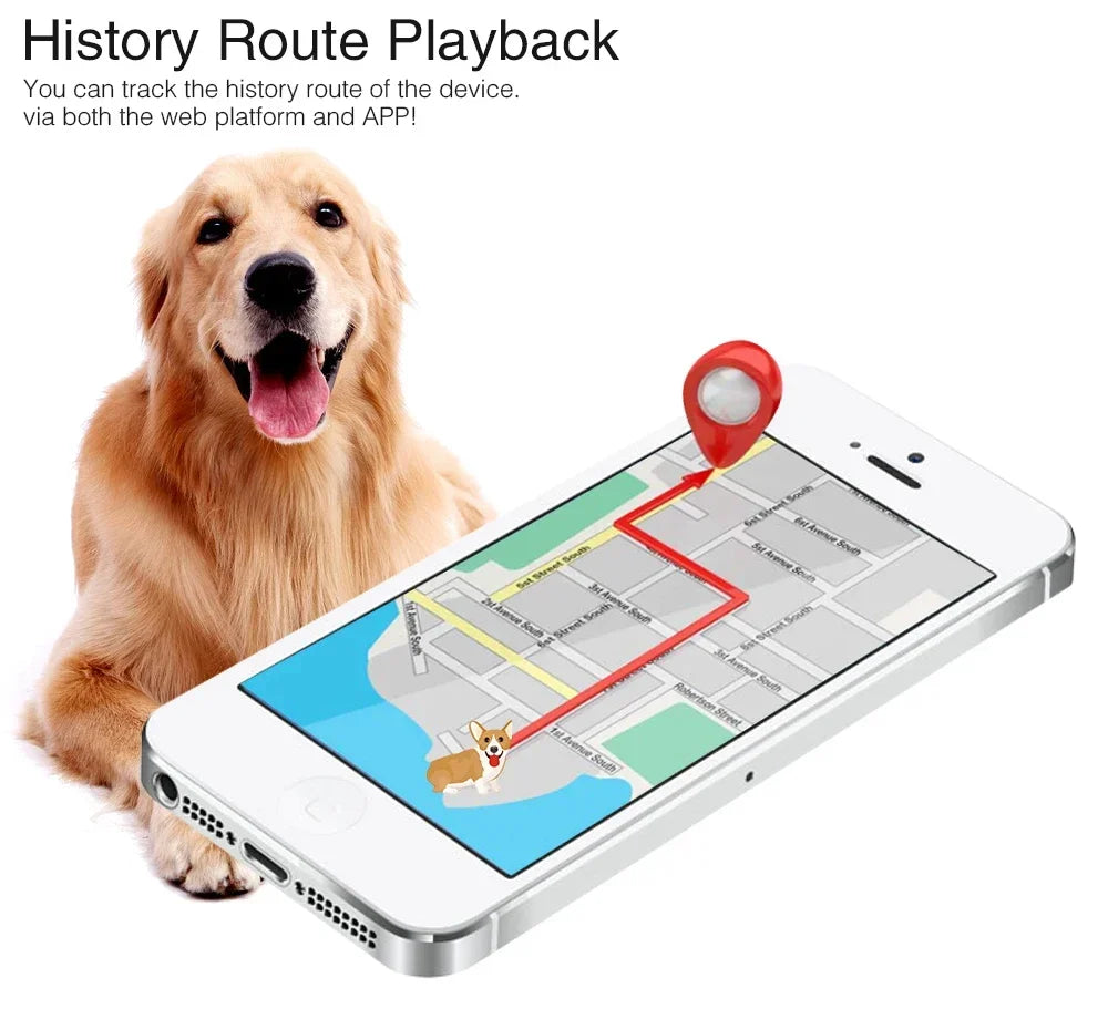 4G GPS Tracker for Hunting Dog Animal Shake Alarm Geofence Free APP Realtime Tracking GPS Locator 3000mAh Battery Voice Monitor