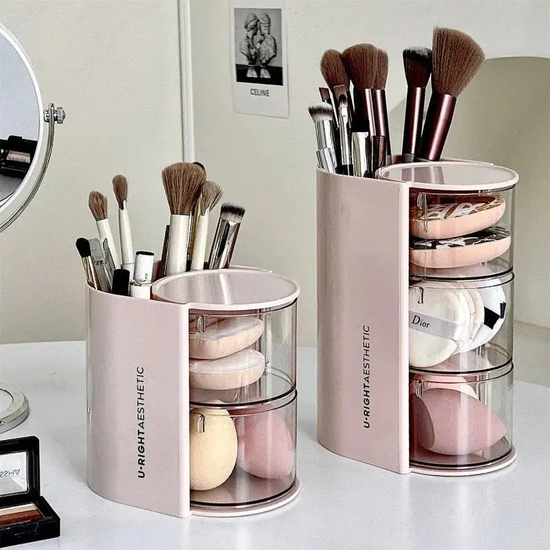 Rotating Dustproof Makeup Puff Storage Organizer My Store 2