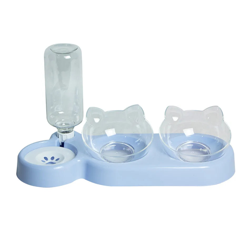 3K Pet SuppliesElevated Bowls For Cats And DogsDurable Double Cat And Dog Bowl FeedersElevated Cat Feeding And Drinking Supplies