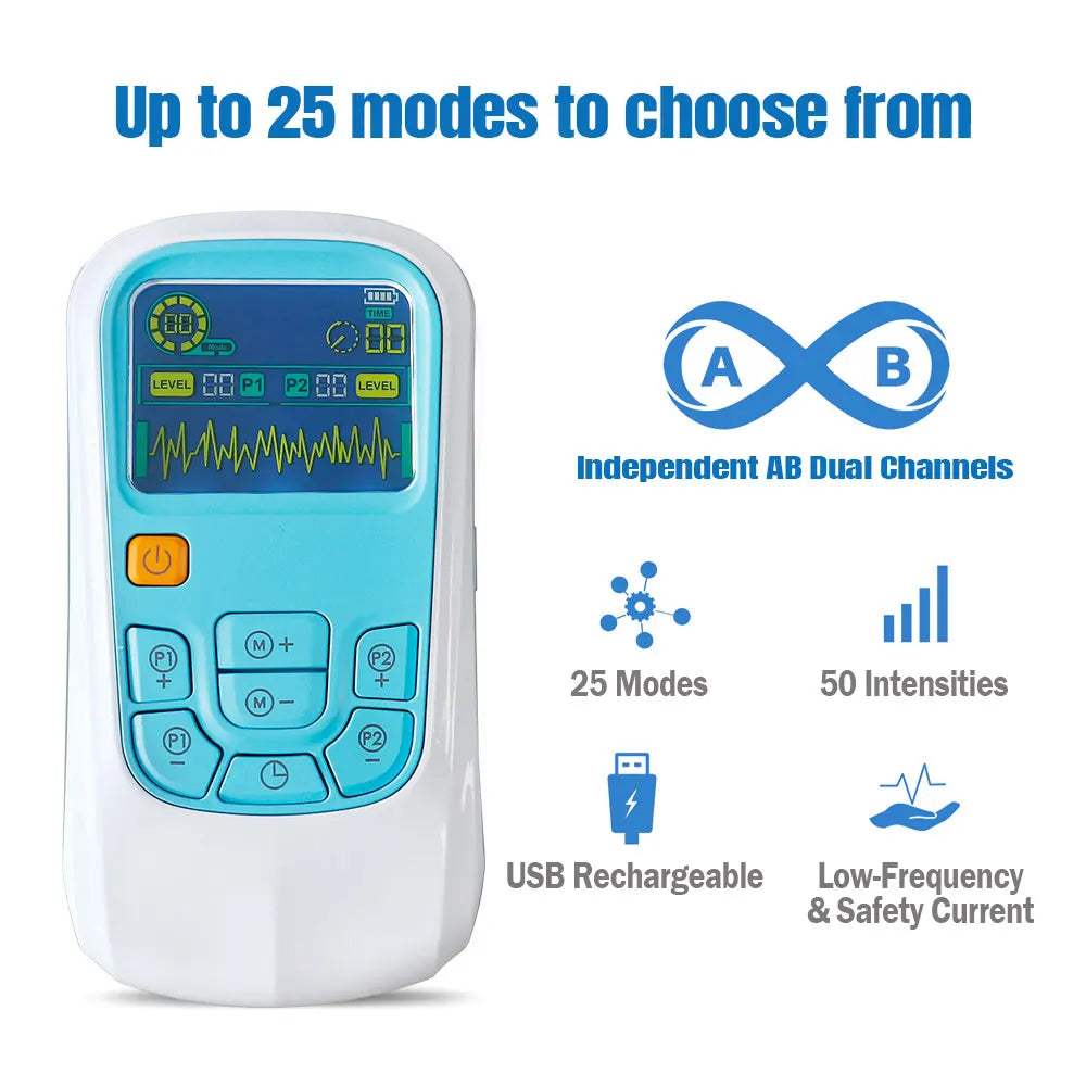 25 Modes 50 Levels EMS Tens Electroestimulador Muscular Massager Neck Shoulder Back Pain Relief Electric Physiotherapy Massage