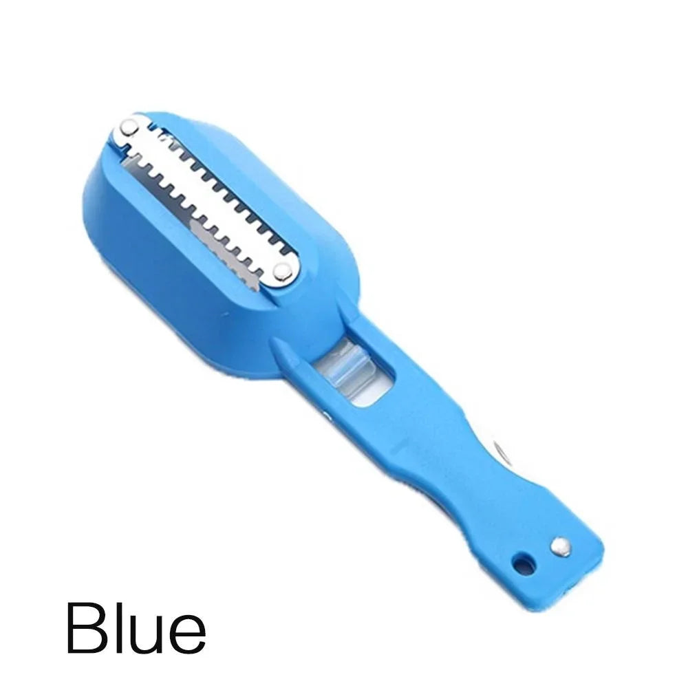 Fish Skin Brush Fast Remove Fish Scale Scraper Planer Tool Fish Scaler Fishing Knife Cleaning Tools Kitchen Cooking Accessorie