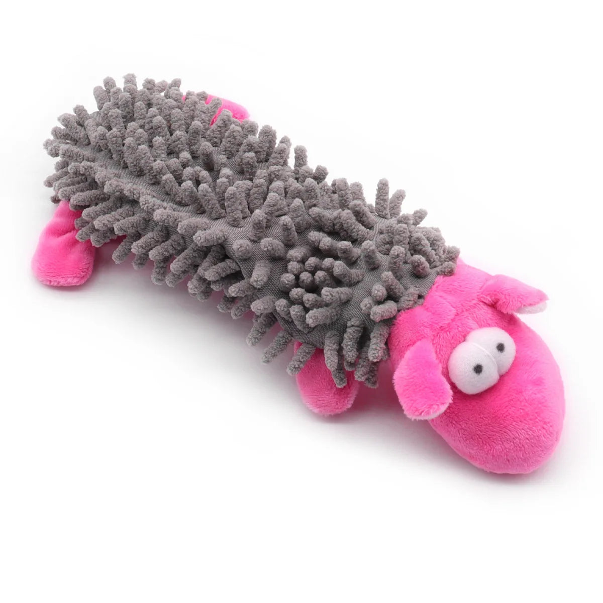 Pet Dog Plush Sound Toy Cute Frog Hippo Shape Mop Fur Shell Design Durable Teeth Grinding Chew Toys for Puppy Small Dogs Dureve