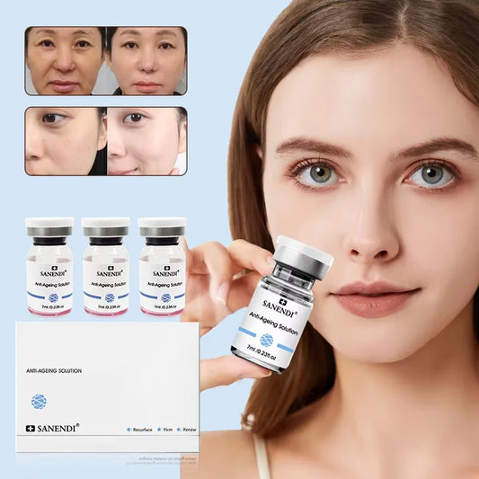 Hyaluronic Acid Anti-Aging Serum MicroInfusion Stamp for Face - Firming Moisturize Essence Texture, All Skin Home Care Kit