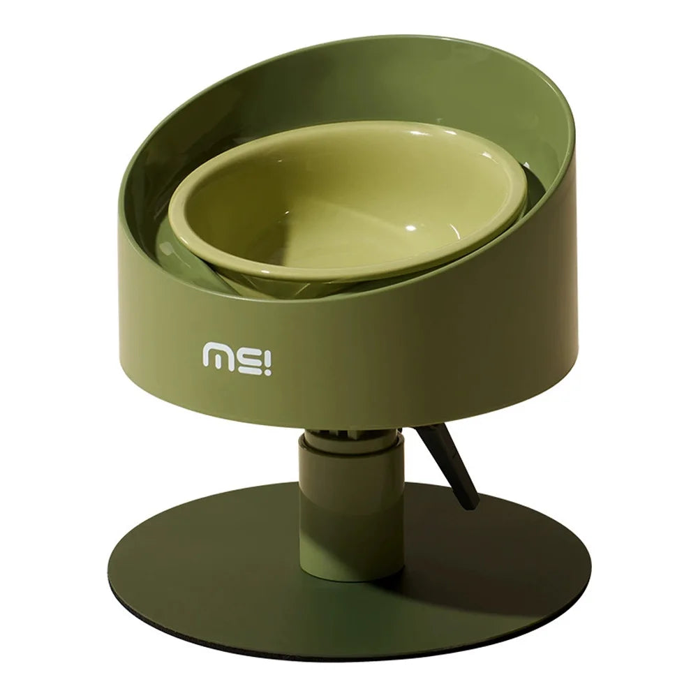 Ceramic Cat Food Water Bowl Flower Shaped Adjustable Anti-Vomiting Cat Bowl Non-Slip Neck Protection Pet Feeding Supplies