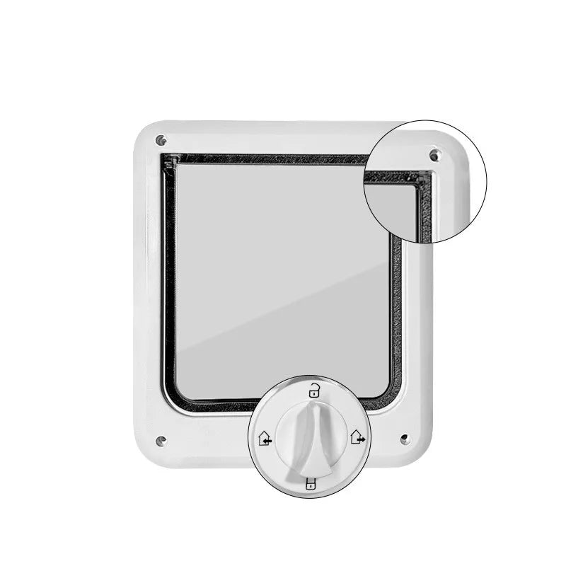 Flap Pet Door Dogs Flap Door 4 Ways Controllable Cats Door Dog Access Door Pet Entry Gate Door Convenient Pet Accessories Dureve