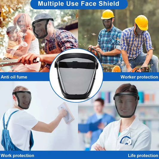 Full Face Shield Transparent Safety Mask With Filthers Oil-splash Proof Eye Facial Anti-fog Head Cover Work Protection Glasses