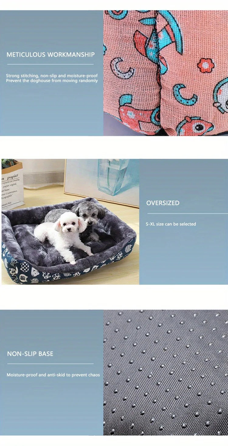 Pet Dog Bed Sofa Mats Winter Pet Products Coussin Chien Accessories Dogs Basket Supplies For Large Medium Small House Cat Bed Dureve