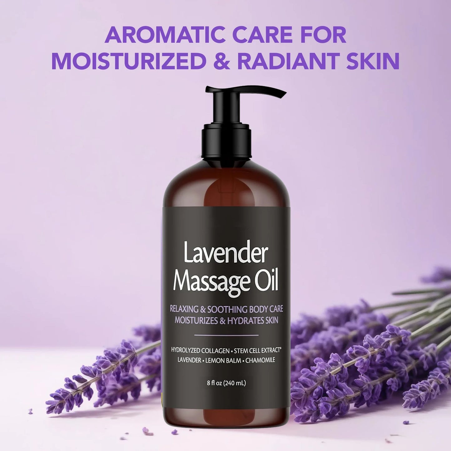 Skin Firming Body Massage Oil 240ml Natural Aromatherapy Relaxing Soothing Skin Care Essential Oil for Body Massage