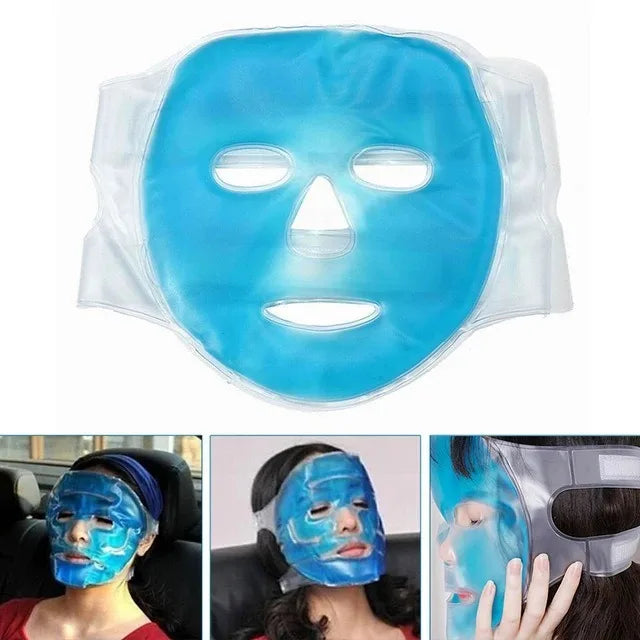 1PC Full Face Massage Ice Mask Hot Cold Compress Gel Cooling Ice Face Eye Mask Facial Mask Face Ice Pack Sleeping Face