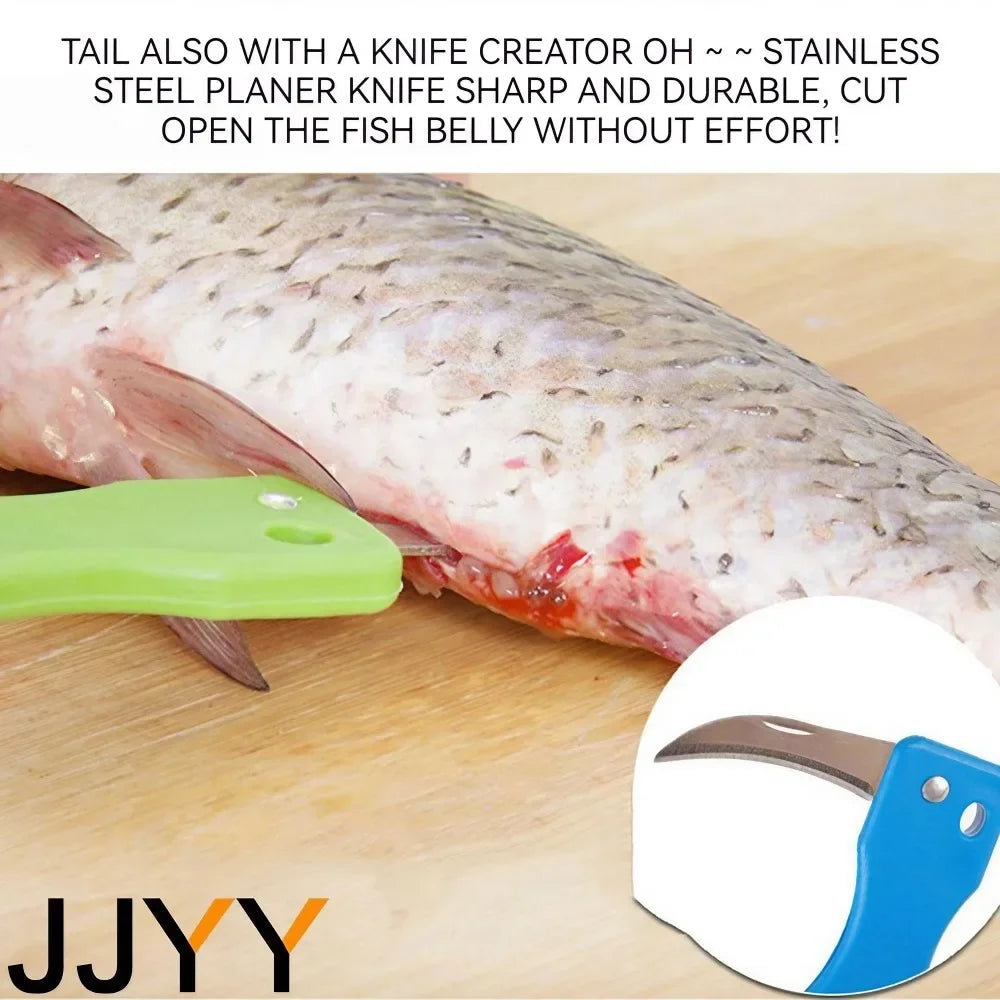 Fish Skin Brush Fast Remove Fish Scale Scraper Planer Tool Fish Scaler Fishing Knife Cleaning Tools Kitchen Cooking Accessorie