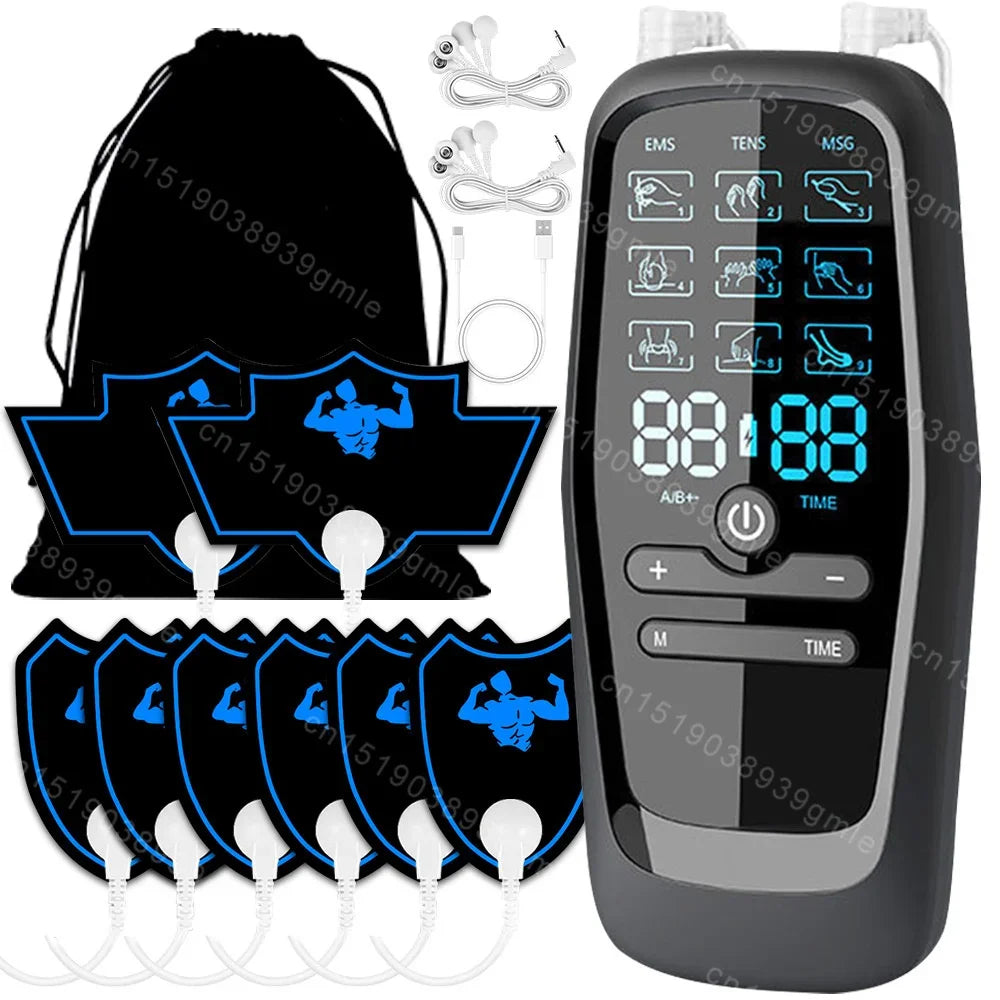 Microcurrent Muscle Stimulator Ems Pulse Massage Physiotherapy Device Muscle Training Slimming Machine Massager Pain Relief