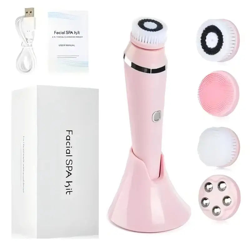 Waterproof IPX7 Electric Facial Cleansing Brush Electric Deep Cleaning Removal Blackhead Pore Exfoliator Face Massager Device