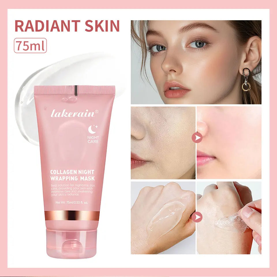 Collagen Facial Mask And Brush Set Rejuvenates Moisturizes Brightens Skin For Glowing Elasticity Korean Face Care Treatment