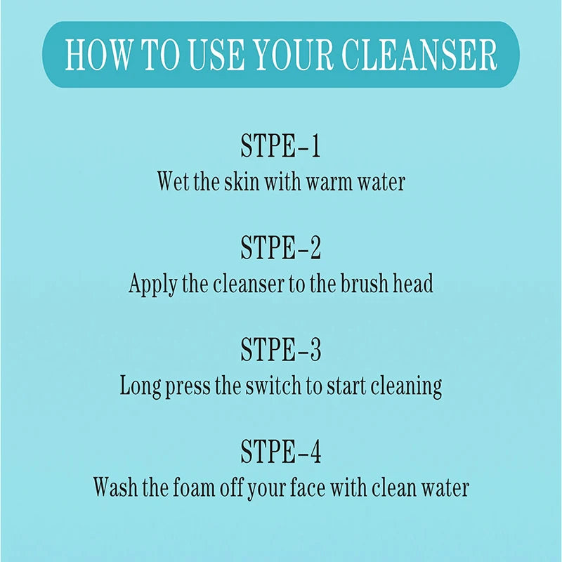 4 IN 1 Face Cleansing Brush Electric Facial Cleaner Wash Machine Spa Skin Care Massager Blackhead Cleaning Facial Cleanser Tools