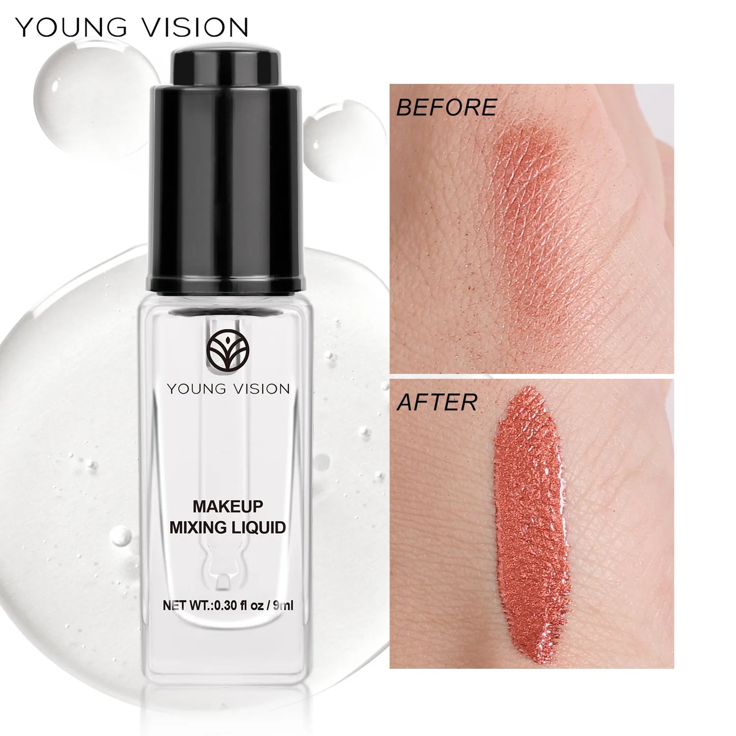 Makeup Mixing Liquid - Revives Dry Gel Liners & Transform Powder to Cream for Eyeshadow & Blush, Multi-Use Primer & Sealer