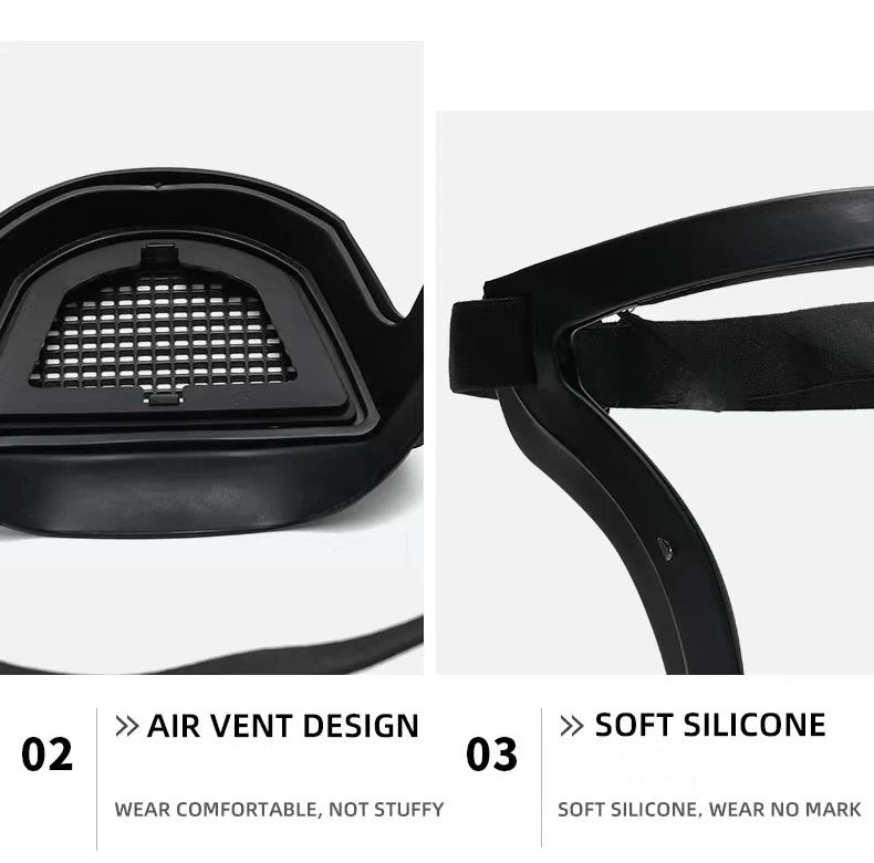 Anti-Fog Full Face Shield With Filters Kitchen Oil-Splash Face Mask Work Protection Mask Safety Glasses Protective Cover Mask