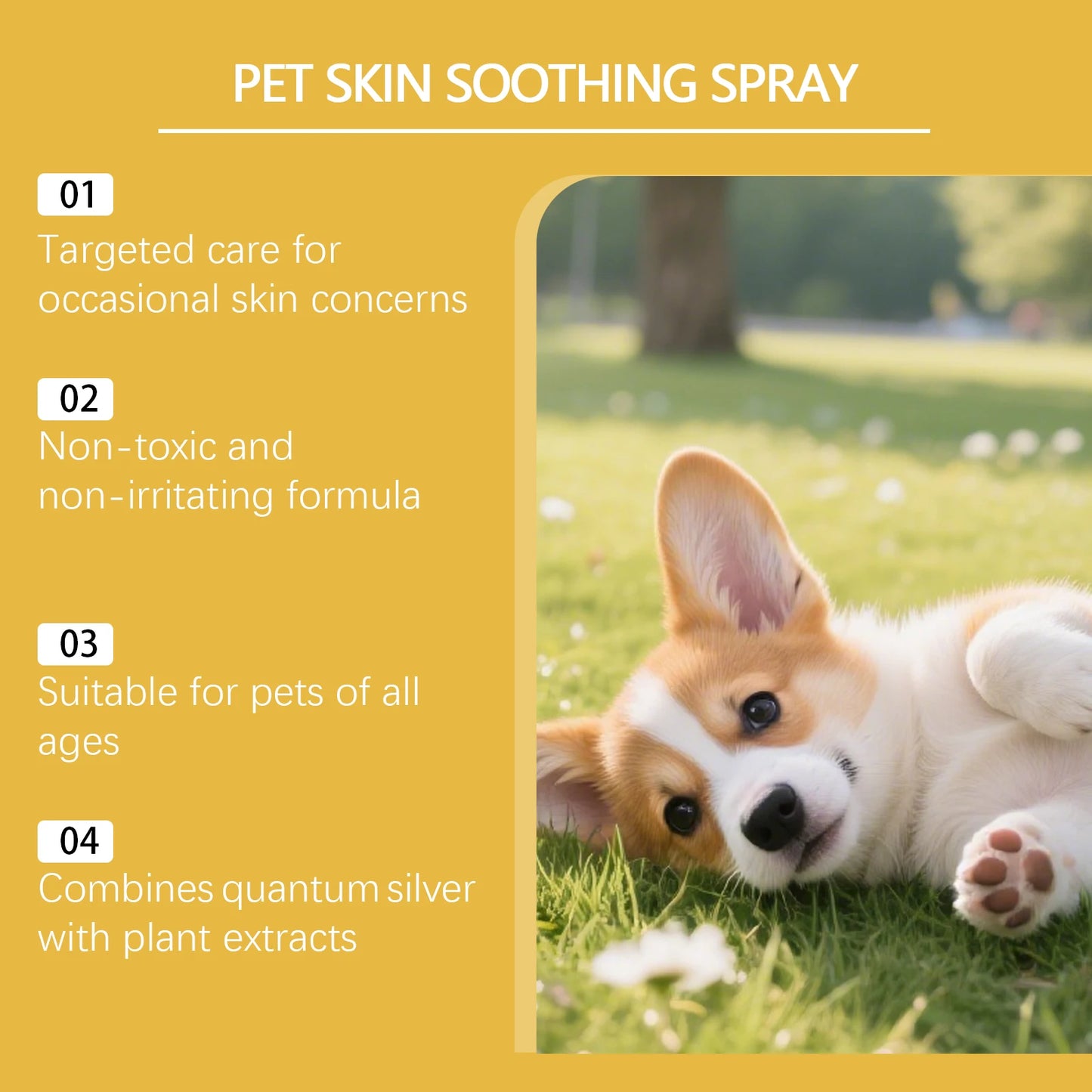 Pet Skin Care Spray - Gentle Cleaning and Care for Cat and Dog Skin, Specially Designed Pet Care Spray