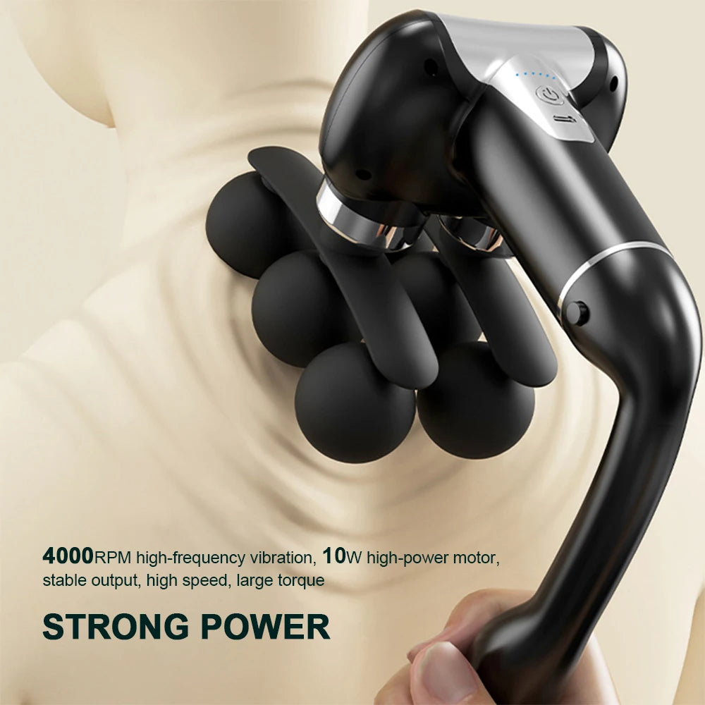 Handle Fascia Gun Professional Fascia Massage Gun Neck Shoulder Back Leg Massager 6 Gears Adjust Muscle Relaxation masajeador
