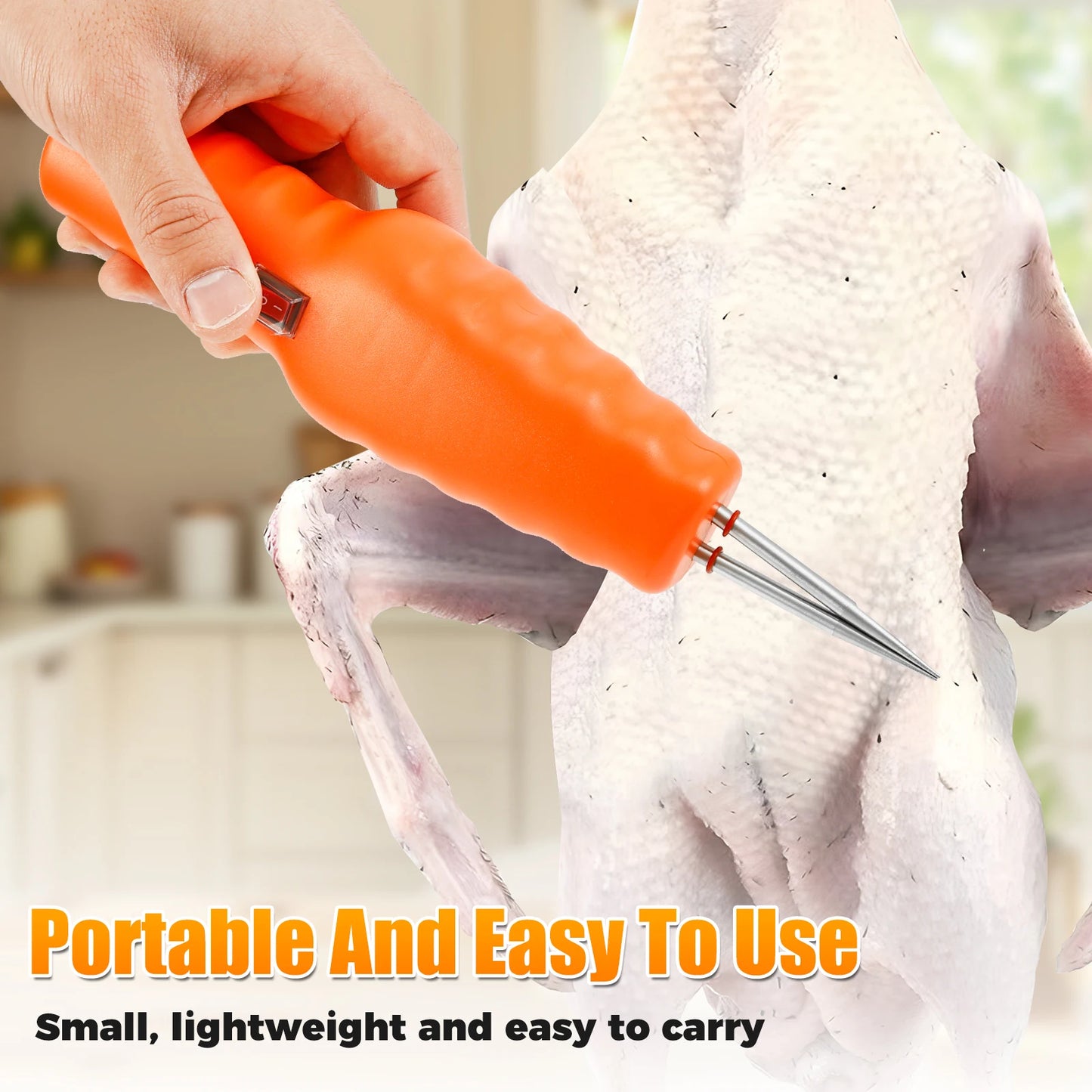 Poultry Electric Feather Plucker Automatic Quick Hair Plucking Chicken Duck Goose Hair Waterproof Handheld Remove Tools