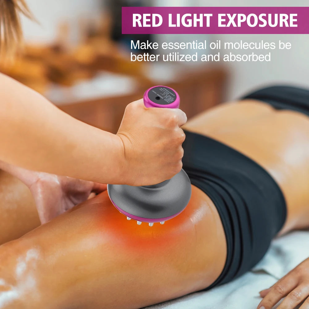 Eletric Guahsa Massager Meridian Massage Brush Lymphatic Drainage Machine Heating Microcurrent Body Back Massager Anti Cellulite