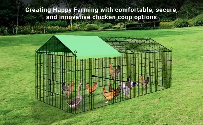 Foldable and Detachable Outdoor Poultry Cages Multifunctional Farm Animal Supplies Large Chicken Coop Walk-in Poultry Run