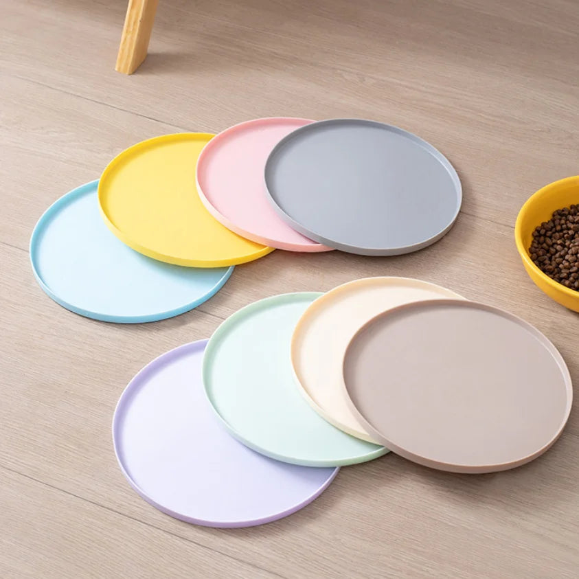 Pet meal mats are leak proof waterproof anti slip dirty and easy to cleanThey are rubber mats for cat and dog bowls and utensils Dureve