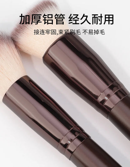 12 brown PU bags, makeup brush sets, soft loose powder, foundation brush,eyeshadow brush, beauty tools. makeup brush set make up