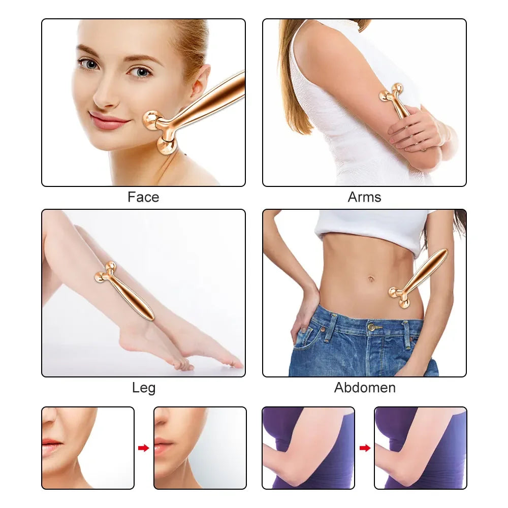 Y Shape 3D Roller Face & Neck Massager with Gua Sha Tool My Store 2