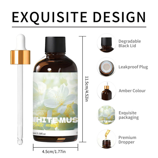 100ml White Musk Essential Oil Face Oil Skincare Bodycare Natural Plant Fragrance Oil For Massage Gift To Friends