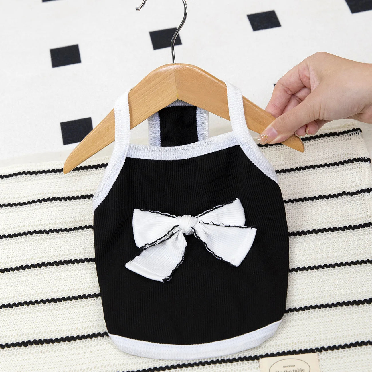 Pet Bow Vest Cat Clothes Thin Spring/summer Princess Camisole Vest Teddy Summer Simple Sun Protection Short Sleeved Shirt