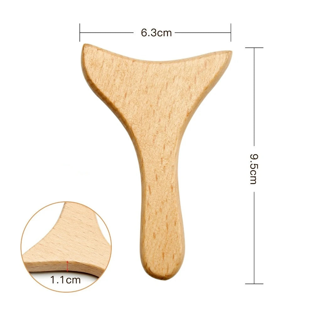 6/7/8Pcs/Set Wooden Facial Massage Tools Scraping Board Roller Face Massager Kit Durable Anti-Aging Facial Care Kit Skin Care