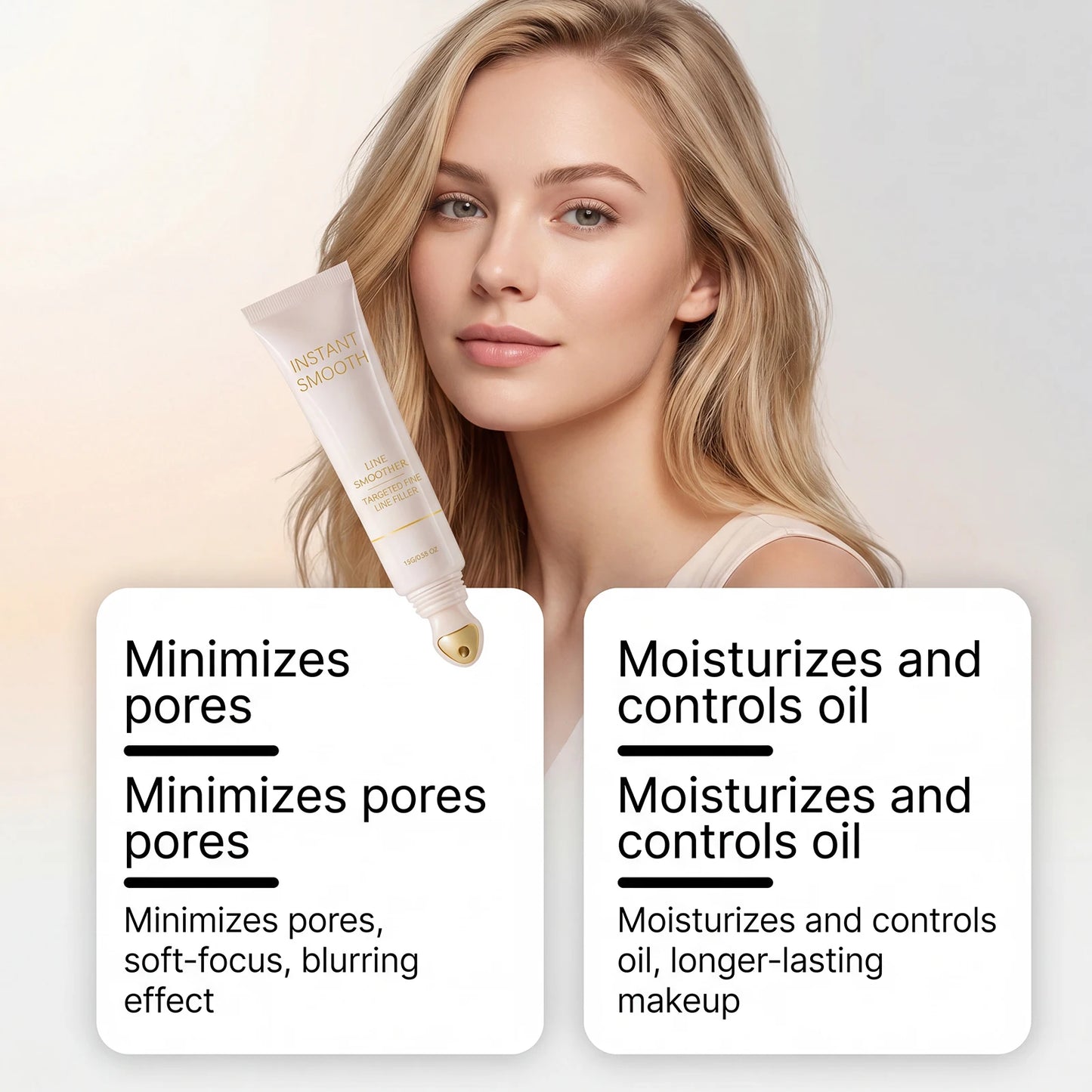 Soft and smooth makeup primer creates a clear, natural, and flawless makeup look that is light, moist and highly moisturizing.