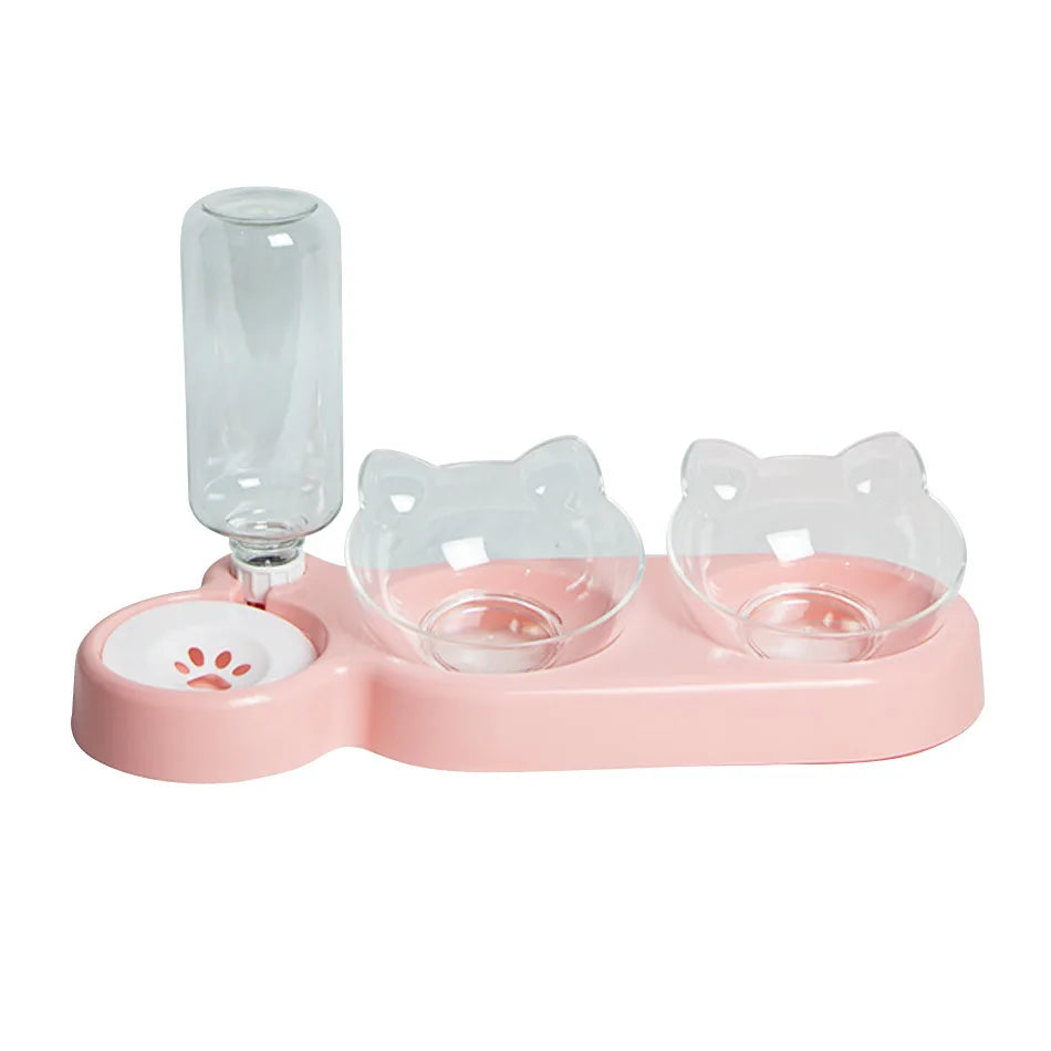 3K Pet SuppliesElevated Bowls For Cats And DogsDurable Double Cat And Dog Bowl FeedersElevated Cat Feeding And Drinking Supplies