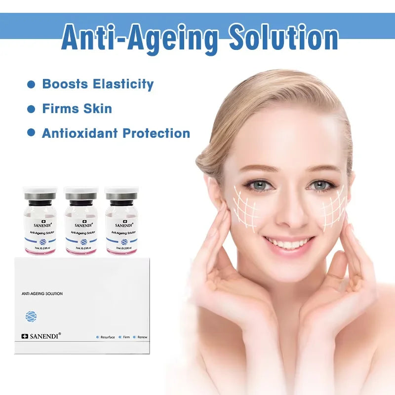 Hyaluronic Acid Anti-Aging Serum MicroInfusion Stamp for Face - Firming Moisturize Essence Texture, All Skin Home Care Kit