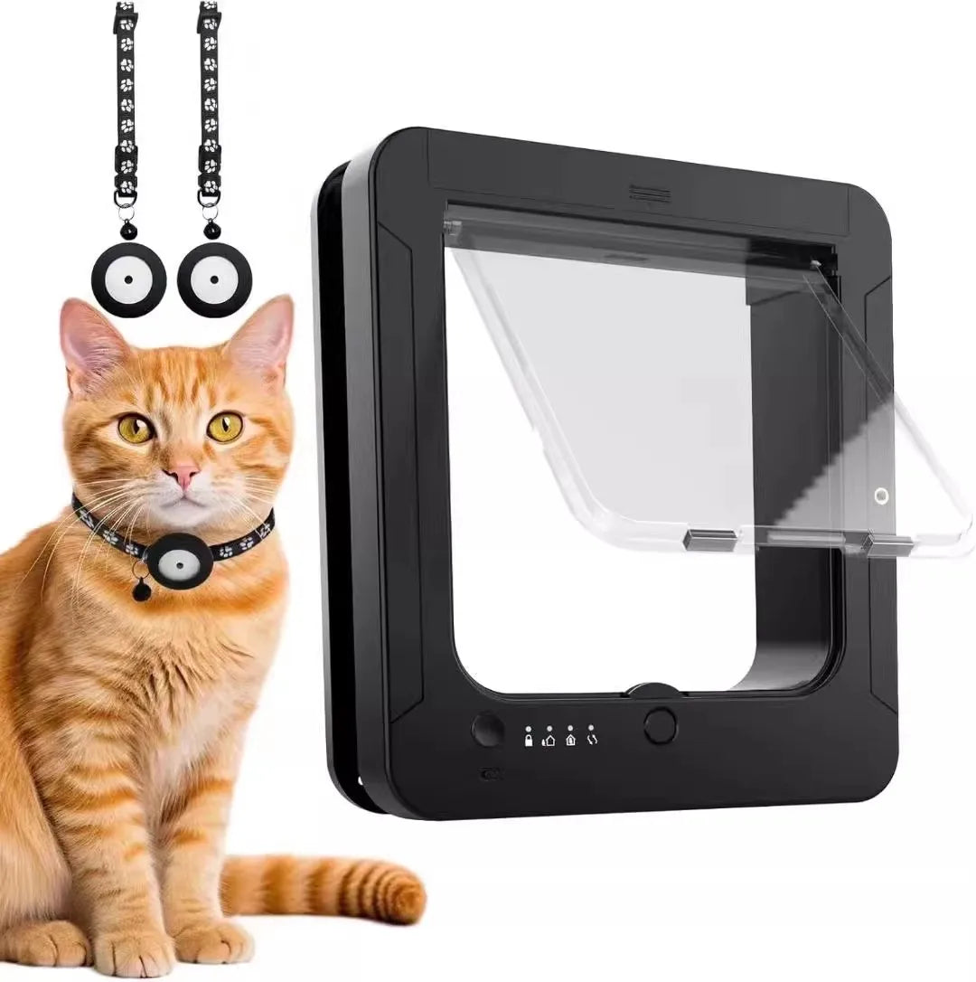 Smart Silent Electric Pet Door for Cats and Dogs Free Passage with Chip Recognition Suitable for Glass, Iron, and Wooden Doors Dureve