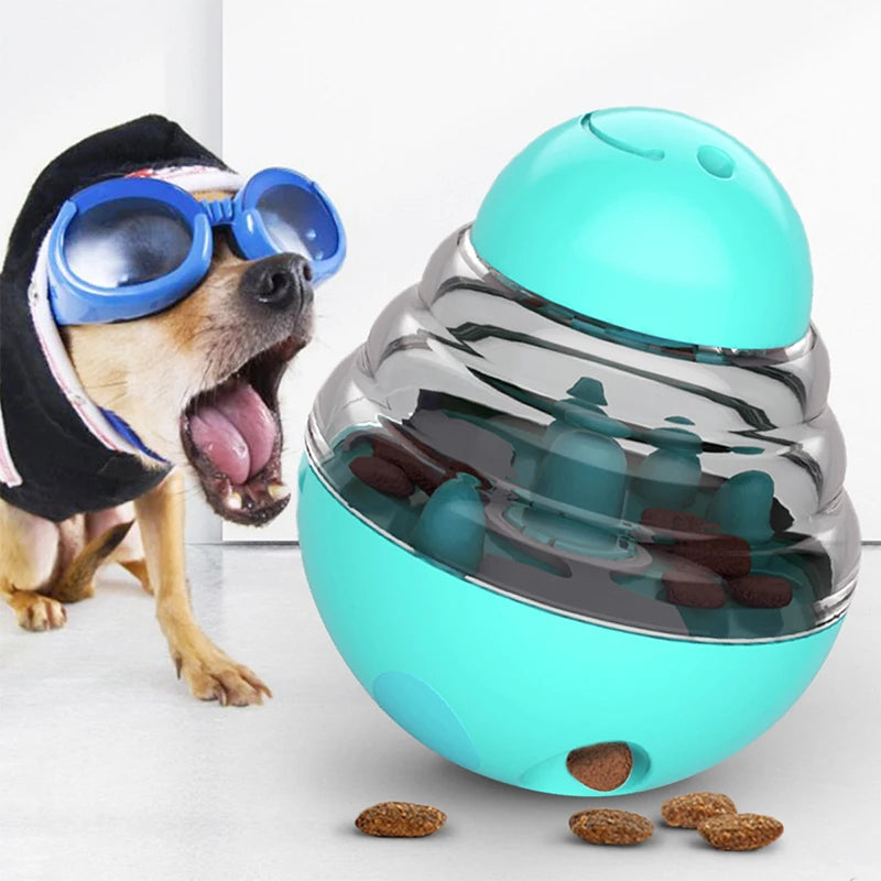 Dog Interactive Food Dispenser Toys Small Dogs Cats Pet IQ Training Improve Kitten Puppy Slow Shaking Leak Feeder Food Container