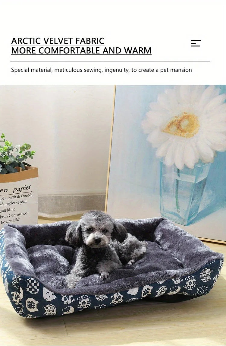 Pet Dog Bed Sofa Mats Winter Pet Products Coussin Chien Accessories Dogs Basket Supplies For Large Medium Small House Cat Bed Dureve