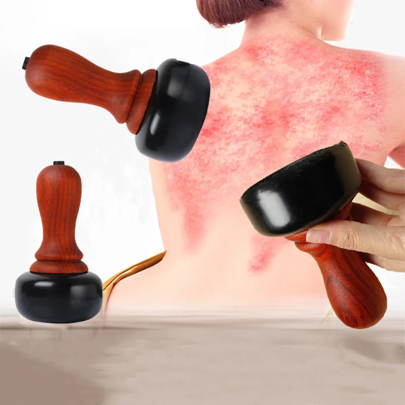 Hot Stone Electric Massager For Face Lift Wrinkle Removal Firming Spa Legs Back Neck Relieve Muscle Pain Gua Sha Massage Stick