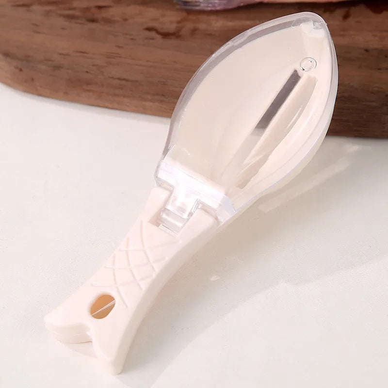 Kitchen Tools Fish Scales Graters Scraper Fish Cleaning Tool Scraping Scales Device with Cover Home Kitchen Cooking Fish Tool