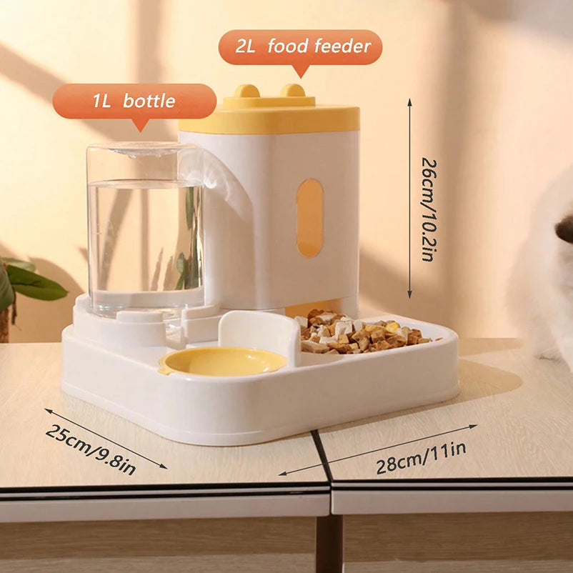 Rabbit Ear Raised Pet Food & Water Bowl Set My Store 2