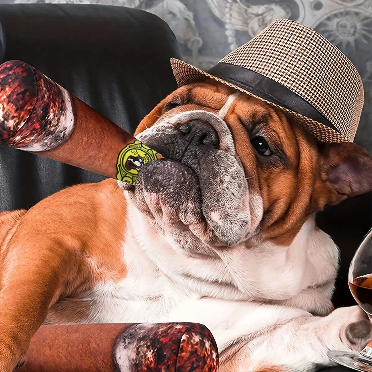 1pc-Pet Funny Toys Cigar Big Smoke Plush Sound Squeak Fake Cigarettes Toys Dog Chew Molar Interactive Game Bite Resistant Pet Dureve