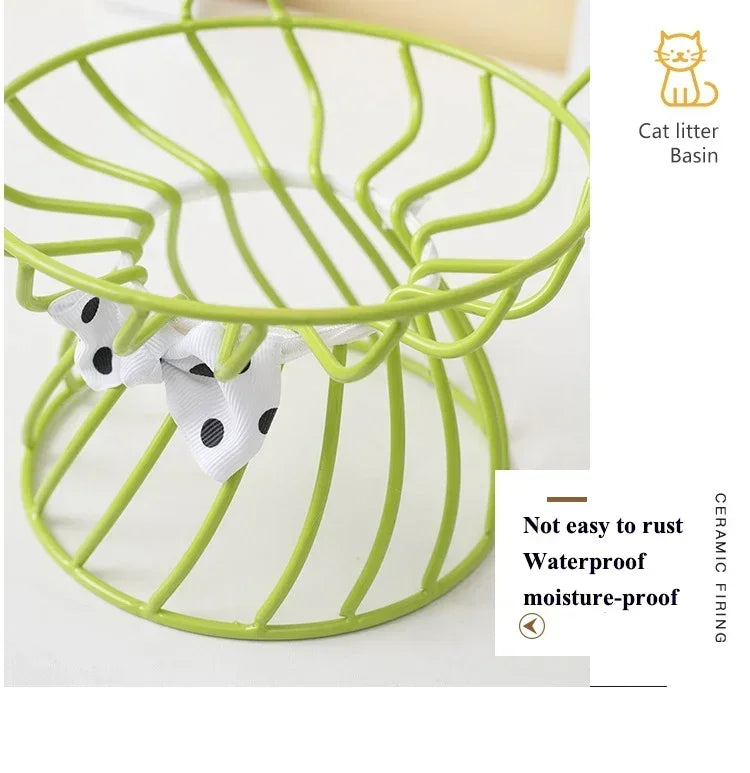 Pet Stand Bowl Ceramic Cat Food Bowl High Foot Raised Feeding Bowl For Cats Dogs Outdoor Drinking Feeding Pet Supplies Daily Use