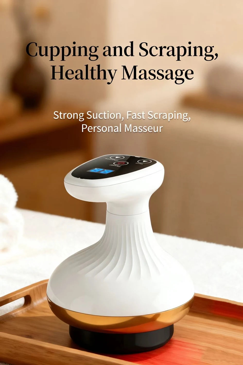 Electric Massage Meridian Brush, Universal Body Mud Scraping, Cupping Scraper, Abdominal and Back Massager, for Home Use