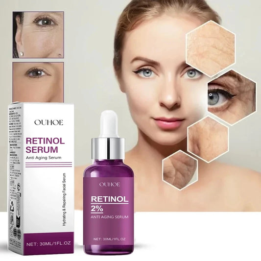 Facial Retinol Serum Whitening Moisturizing Fade Fine Lines Reduce Wrinkle Lift Firm Rejuvenate Your Face Korean Cosmetics 30ml