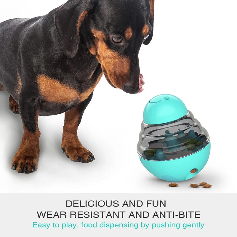 Dog Interactive Food Dispenser Toys Small Dogs Cats Pet IQ Training Improve Kitten Puppy Slow Shaking Leak Feeder Food Container