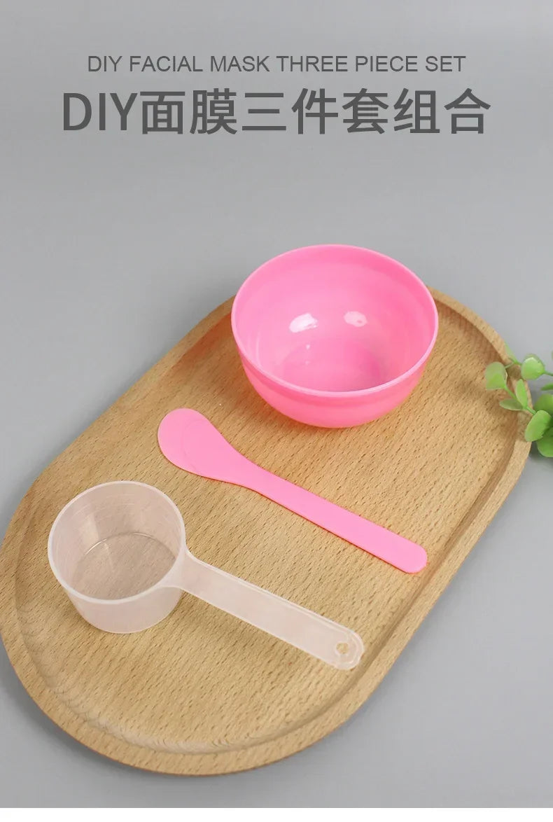 DIY Beauty Tools Skin Care Mask Brush 3pcs/set Facial Brush Mask Bowl Spoon Set Mixing Tools Mixing Beauty Cosmetic Tools