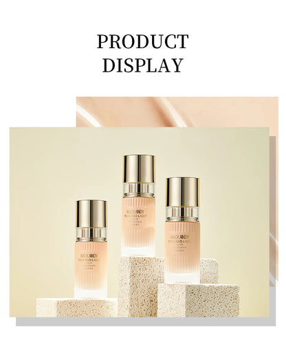 MACKANDY Serum Liquid Foundation Long-lasting Makeup, Full Coverage with Matte Finish, Radiant Formula for All Skin Types Vegan