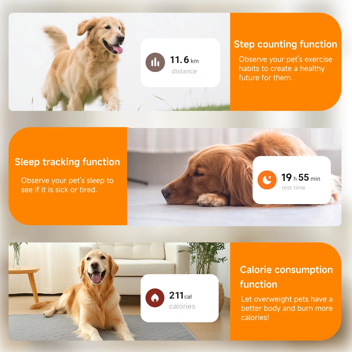 2026 Real-Time GPS Pet Collar Tracker Health Monitoring & Step Counting for Dogs and Cats
